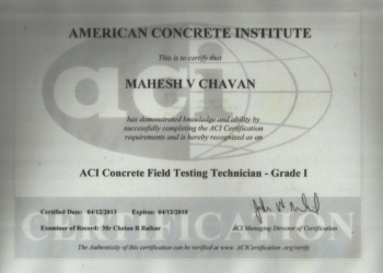 ACI Certificate